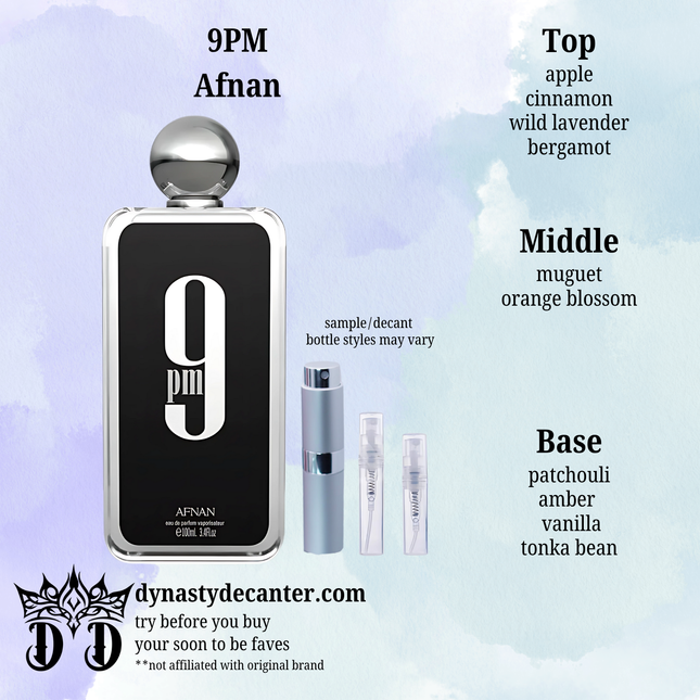 9PM - Afnan  - SAMPLE / DECANT (See pictures for sizes)