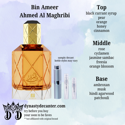 Bin Ameer - Ahmed Al Maghribi  - SAMPLE / DECANT (See pictures for sizes)
