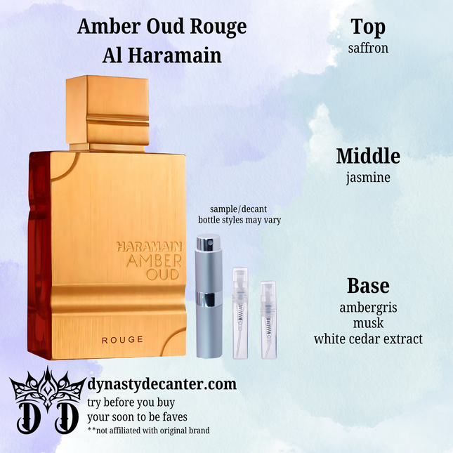 Amber Oud Rouge - Al Haramain  - SAMPLE / DECANT (See pictures for sizes)