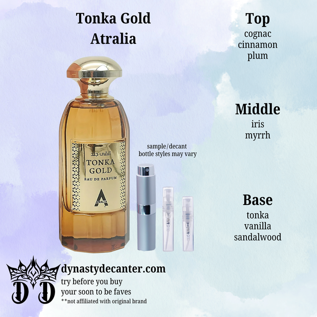 Tonka Gold - Atralia  - SAMPLE / DECANT (See pictures for sizes)