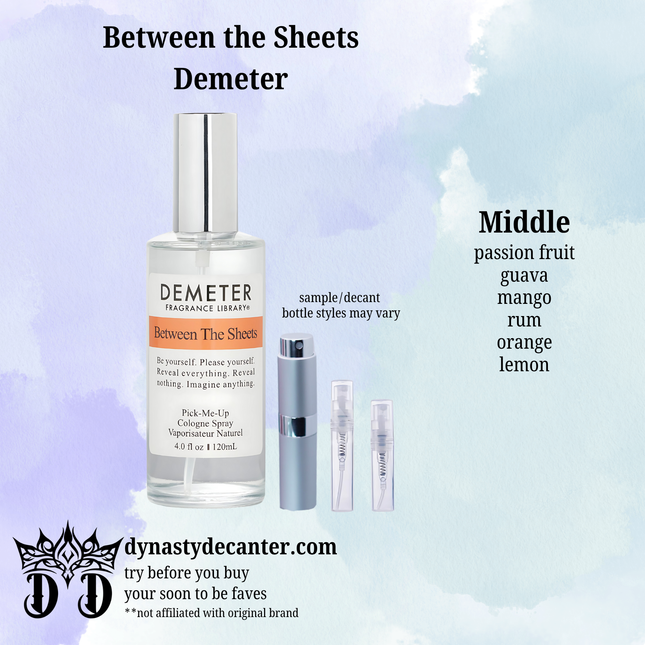 Between The Sheets - Demeter  - SAMPLE / DECANT (See pictures for sizes)