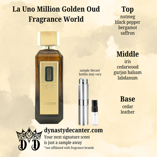 La Uno Million Golden Oud - Fragrance World