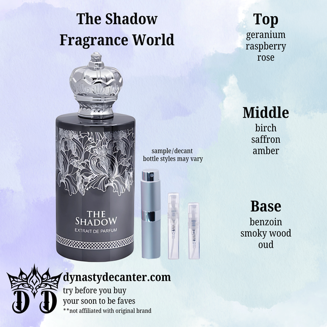 The Shadow - Fragrance World  - SAMPLE / DECANT (See pictures for sizes)