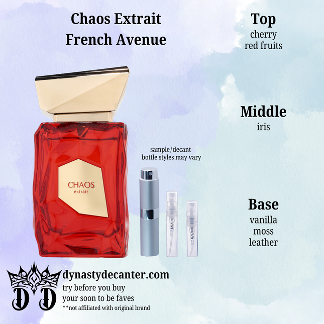 Chaos Extrait - French Avenue - SAMPLE / DECANT (See pictures for sizes)