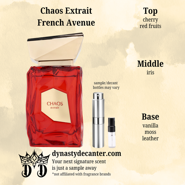 Chaos Extrait - French Avenue - SAMPLE / DECANT (See pictures for sizes)