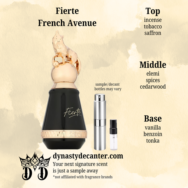 Fierte - French Avenue  - SAMPLE / DECANT (See pictures for sizes)