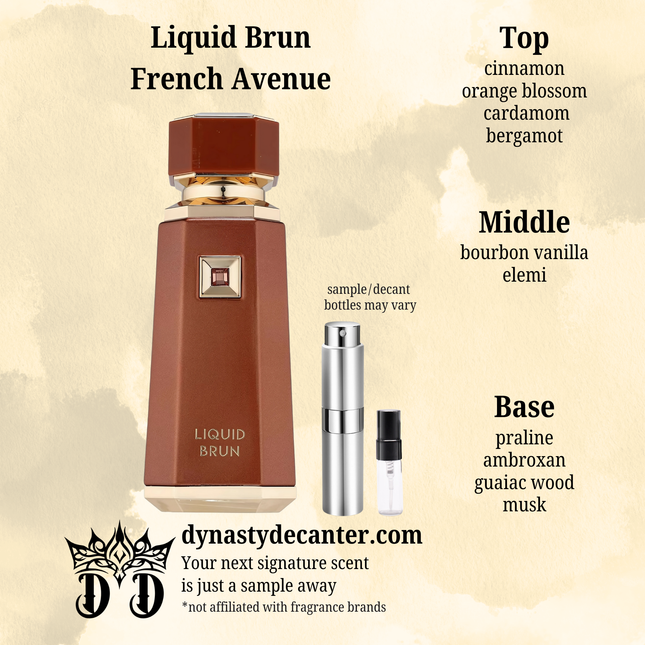 Liquid Brun - French Avenue  - SAMPLE / DECANT (See pictures for sizes)
