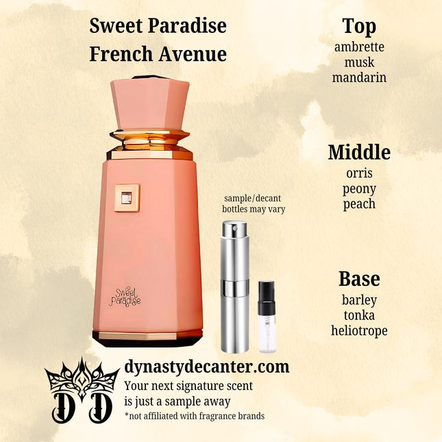 Sweet Paradise - French Avenue  - SAMPLE / DECANT (See pictures for sizes)