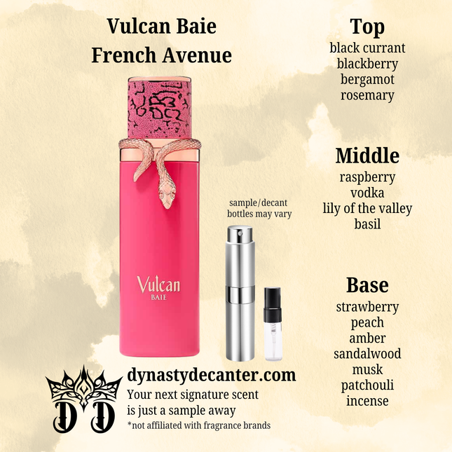 Vulcan Baie - French Avenue - SAMPLE / DECANT (See pictures for sizes)