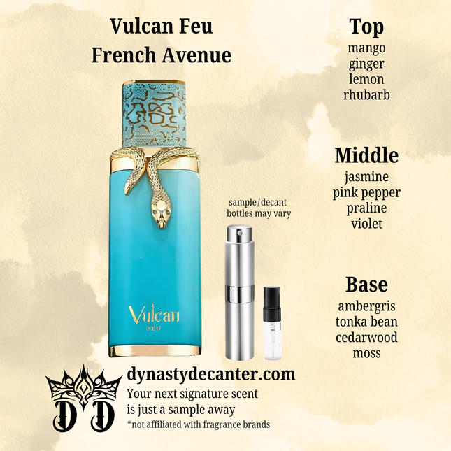 Vulcan Feu - French Avenue  - SAMPLE / DECANT (See pictures for sizes)