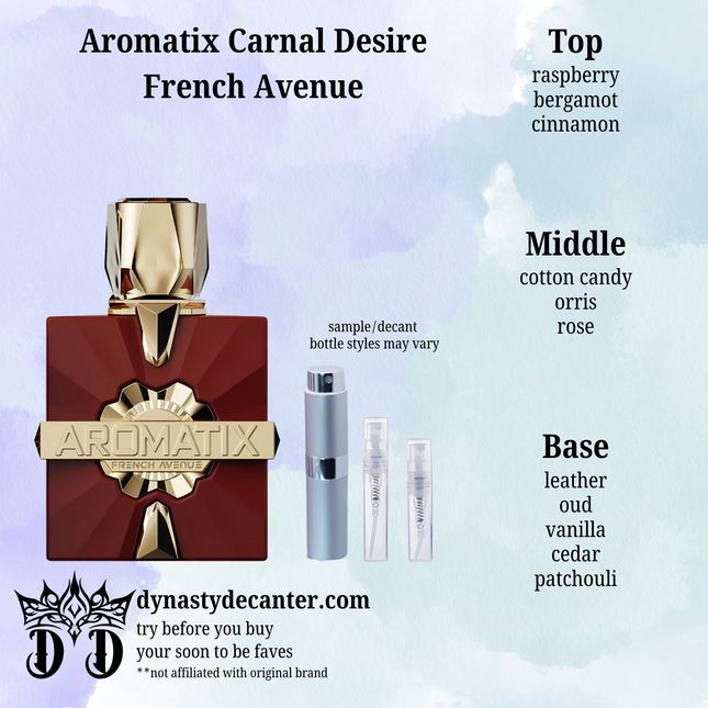 Aromatix Carnal Desire - French Avenue  - SAMPLE / DECANT (See pictures for sizes)
