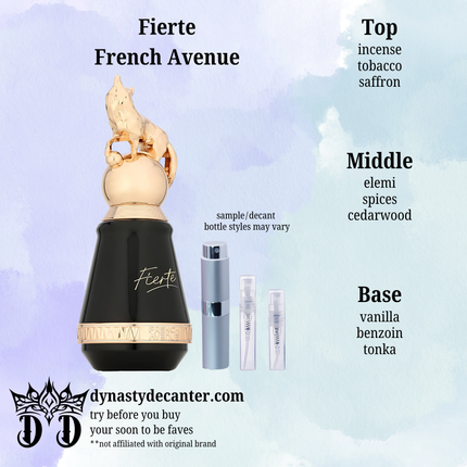 Fierte - French Avenue  - SAMPLE / DECANT (See pictures for sizes)