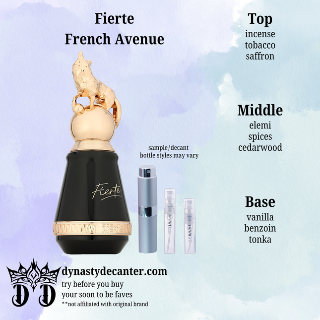 Fierte - French Avenue  - SAMPLE / DECANT (See pictures for sizes)