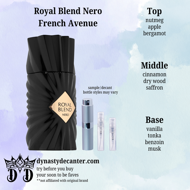 Royal Blend Nero - French Avenue - SAMPLE / DECANT (See pictures for sizes)