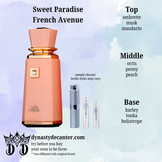 Sweet Paradise - French Avenue  - SAMPLE / DECANT (See pictures for sizes)