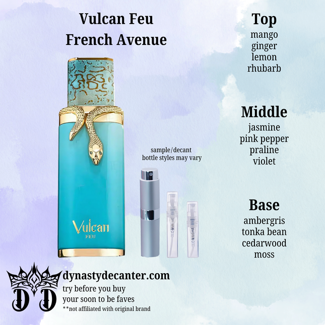 Vulcan Feu - French Avenue  - SAMPLE / DECANT (See pictures for sizes)