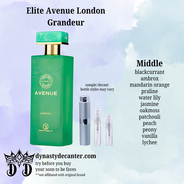 Elite Avenue London - Grandeur  - SAMPLE / DECANT (See pictures for sizes)