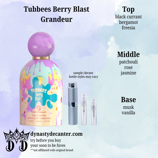 Tubbees Berry Blast - Grandeur - SAMPLE / DECANT (See pictures for sizes)