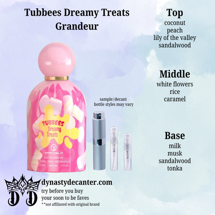 Tubbees Dreamy Treats - Grandeur - SAMPLE / DECANT (See pictures for sizes)