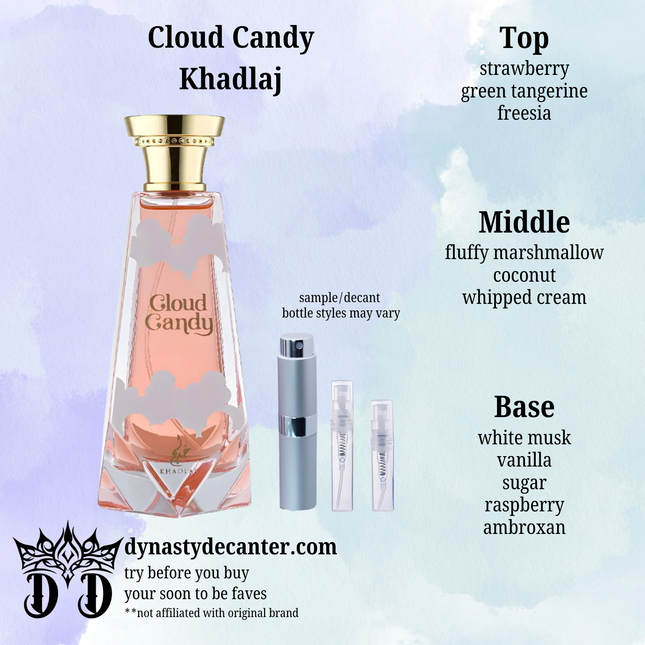 Cloud Candy - Khadlaj  - SAMPLE / DECANT (See pictures for sizes)