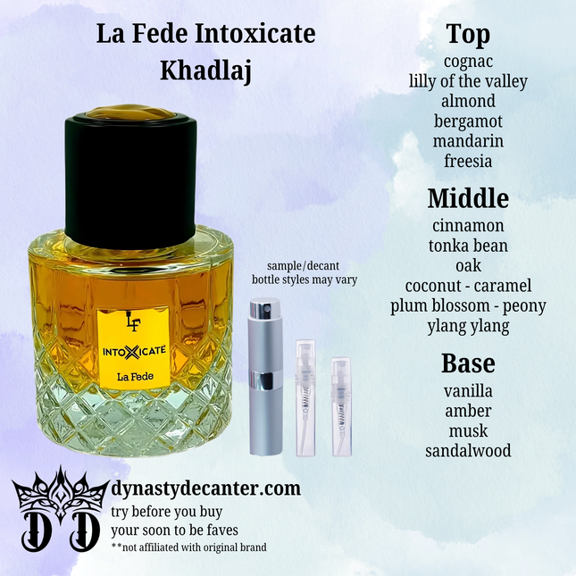 La Fede Intoxicate - Khadlaj  - SAMPLE / DECANT (See pictures for sizes)