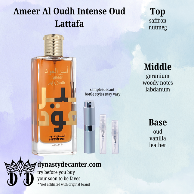 Ameer Al Oudh Insense Oud - Lattafa  - SAMPLE / DECANT (See pictures for sizes)