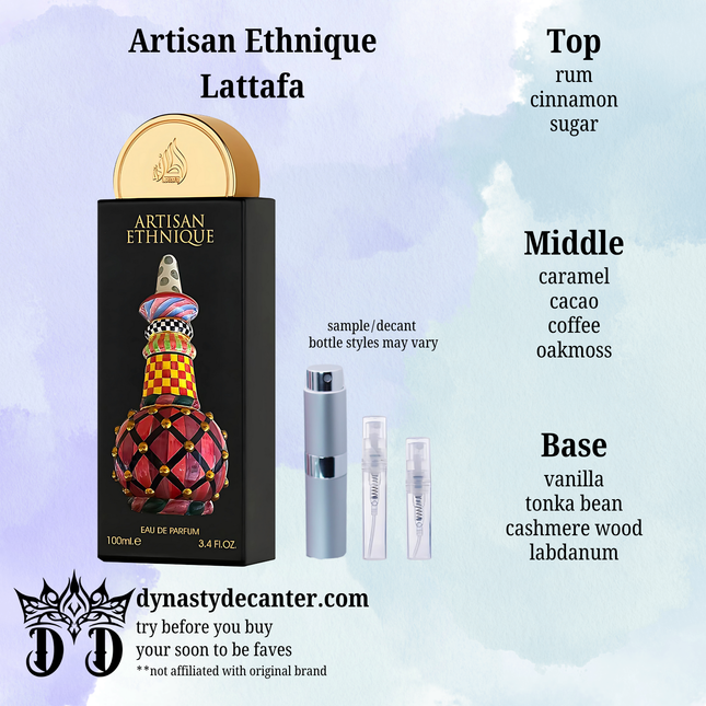 Artisan Ethnique - Lattafa  - SAMPLE / DECANT (See pictures for sizes)
