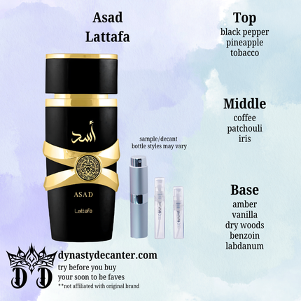 Asad - Lattafa  - SAMPLE / DECANT (See pictures for sizes)