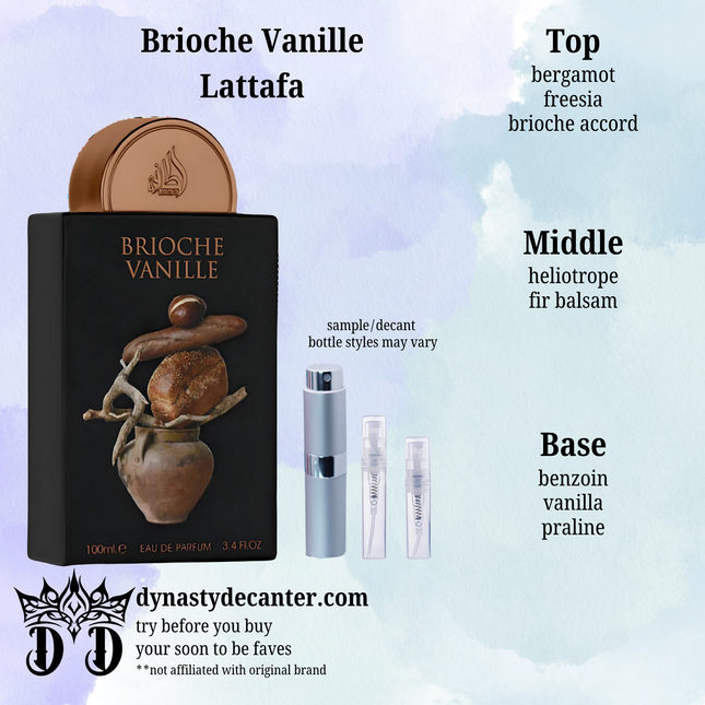 Brioche Vanille - Lattafa  - SAMPLE / DECANT (See pictures for sizes)
