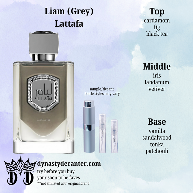 Liam Grey - Lattafa  - SAMPLE / DECANT (See pictures for sizes)