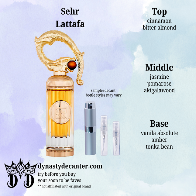 Sehr - Lattafa  - SAMPLE / DECANT (See pictures for sizes)