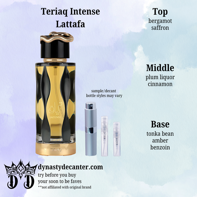 Teriaq Intense - Lattafa  - SAMPLE / DECANT (See pictures for sizes)