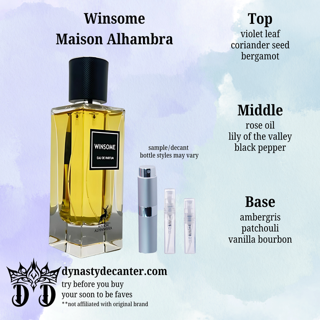 Winsome - Maison Alhambra  - SAMPLE / DECANT (See pictures for sizes)