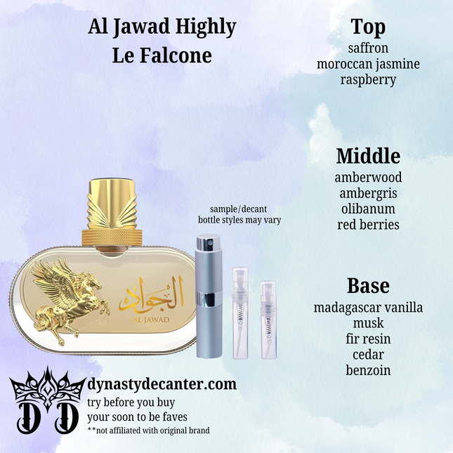 Al Jawad Highly - Le Falcone - SAMPLE / DECANT (See pictures for sizes)