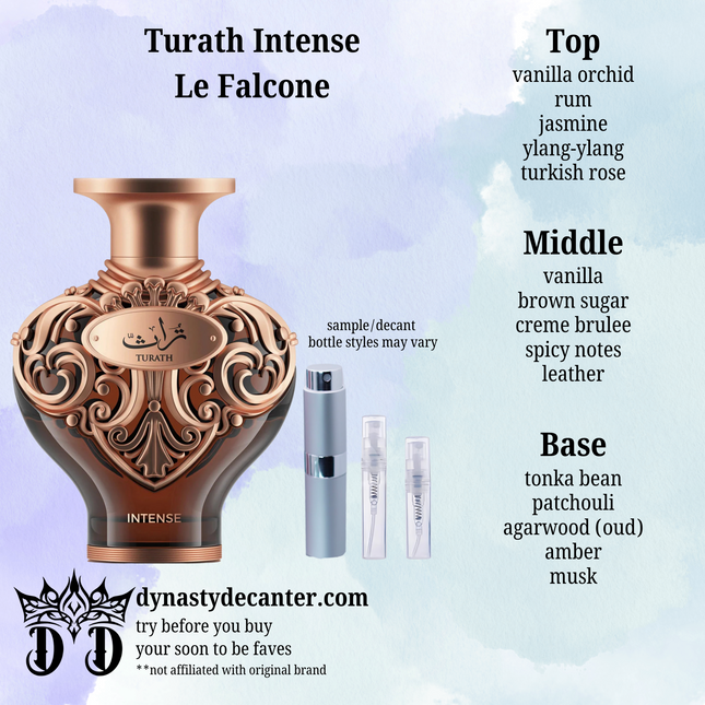 Turath Intense - Le Falcone - SAMPLE / DECANT (See pictures for sizes)