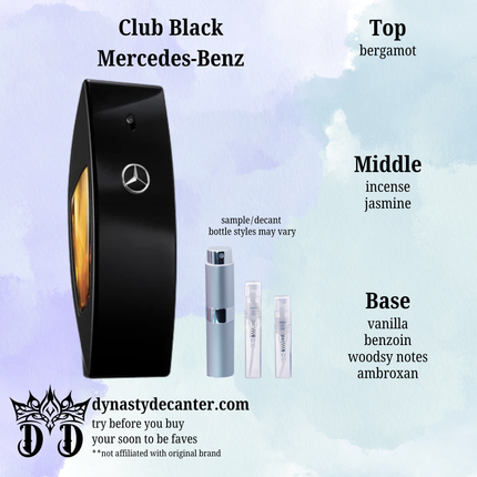 Club Black - SAMPLE / DECANT (See pictures for sizes)
