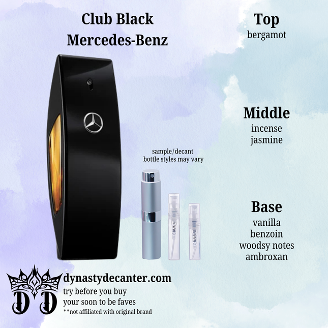 Club Black - SAMPLE / DECANT (See pictures for sizes)