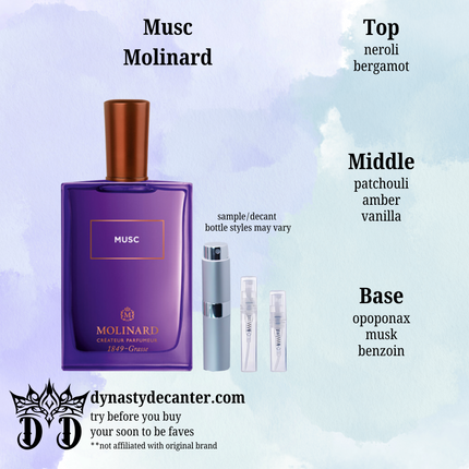 Musc - Molinard - SAMPLE / DECANT (See pictures for sizes)