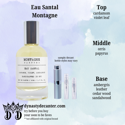 Eau Santal - Montagne  - SAMPLE / DECANT (See pictures for sizes)