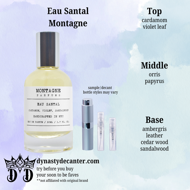 Eau Santal - Montagne  - SAMPLE / DECANT (See pictures for sizes)