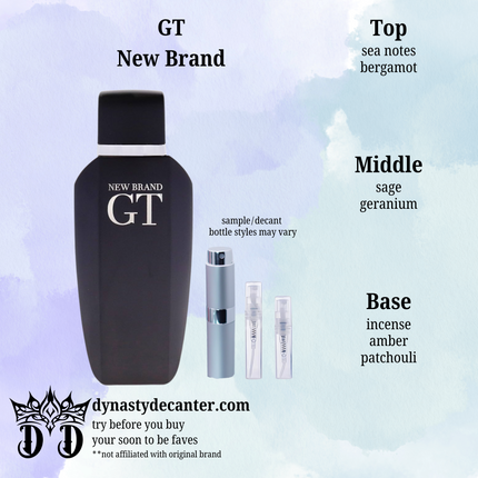 GT - New Brand - SAMPLE / DECANT (See pictures for sizes)
