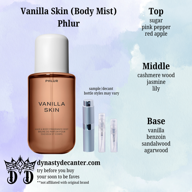 Vanilla Skin - Phlur  - SAMPLE / DECANT (See pictures for sizes)