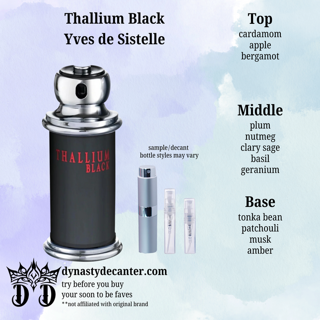 Thallium Black - Yves De Sistelle - SAMPLE / DECANT (See pictures for sizes)