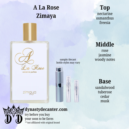 A La Rose - Zimaya  - SAMPLE / DECANT (See pictures for sizes)