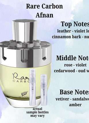 Afnan Rare Carbon Fragrance Sample 2ml ~ 5ml